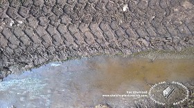 Textures   -   NATURE ELEMENTS   -   SOIL   -   Mud  - Muddy ground with tire marks texture 17905