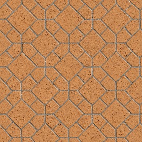 Textures   -   ARCHITECTURE   -   PAVING OUTDOOR   -   Terracotta   -  Blocks mixed - Paving cotto mixed size texture seamless 06609