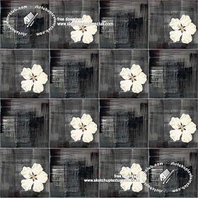 Textures   -   ARCHITECTURE   -   TILES INTERIOR   -   Ornate tiles   -   Floral tiles  - Ceramic floral tiles texture seamless 19205 (seamless)