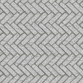 Textures   -   ARCHITECTURE   -   PAVING OUTDOOR   -   Concrete   -   Herringbone  - Concrete paving herringbone outdoor texture seamless 05833 (seamless)