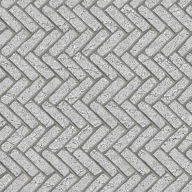 Textures   -   ARCHITECTURE   -   PAVING OUTDOOR   -   Concrete   -   Herringbone  - Concrete paving herringbone outdoor texture seamless 05833 (seamless)
