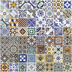 Textures   -   ARCHITECTURE   -   TILES INTERIOR   -   Ornate tiles   -  Patchwork - Patchwork tile texture seamless 16814