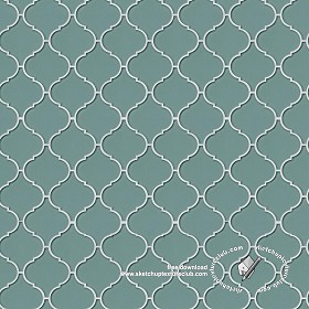 Textures   -   ARCHITECTURE   -   TILES INTERIOR   -   Ornate tiles   -  Geometric patterns - Arabescque mosaic tile texture seamless 18903