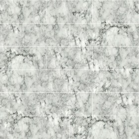 Textures   -   ARCHITECTURE   -   TILES INTERIOR   -   Marble tiles   -  White - Carrara veined marble floor tile texture seamless 14846