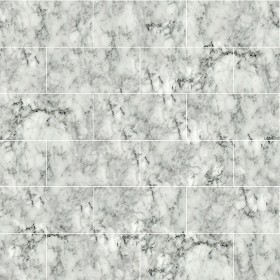 Textures   -   ARCHITECTURE   -   TILES INTERIOR   -   Marble tiles   -   White  - Carrara veined marble floor tile texture seamless 14846 (seamless)