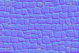 Textures   -   ARCHITECTURE   -   ROADS   -   Paving streets   -   Damaged cobble  - Damaged cobblestone texture seamless 21235 - Normal