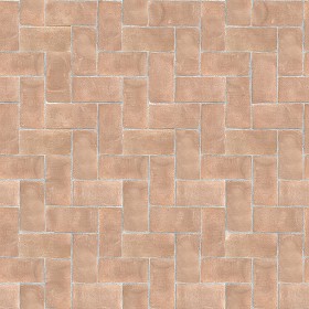 Textures   -   ARCHITECTURE   -   PAVING OUTDOOR   -   Terracotta   -  Herringbone - Cotto paving herringbone outdoor texture seamless 06771