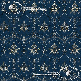 Textures   -   MATERIALS   -   FABRICS   -  Velvet - Damask velvet fabric texture seamless 19427