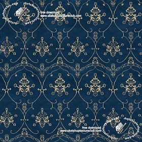 Textures   -   MATERIALS   -   FABRICS   -   Velvet  - Damask velvet fabric texture seamless 19427 (seamless)