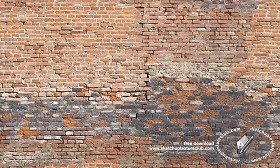 Textures   -   ARCHITECTURE   -   BRICKS   -   Damaged bricks  - Old damaged bricks texture seamless 18109 (seamless)