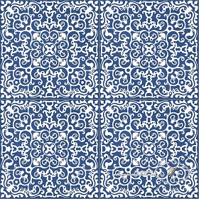 Textures   -   ARCHITECTURE   -   TILES INTERIOR   -   Ornate tiles   -  Mixed patterns - Ceramic ornate tile texture seamless 20274