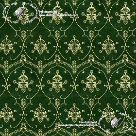 Textures   -   MATERIALS   -   FABRICS   -   Velvet  - Damask velvet fabric texture seamless 19428 (seamless)