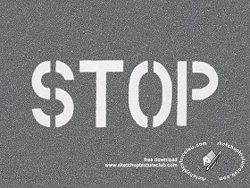 Textures   -   ARCHITECTURE   -   ROADS   -  Roads Markings - Road markings stop sign texture seamless 18783