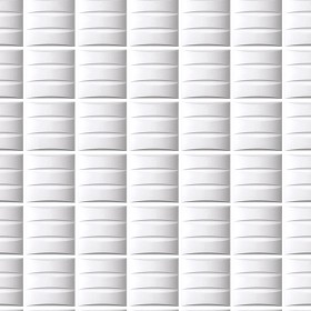 Textures   -   ARCHITECTURE   -   DECORATIVE PANELS   -   3D Wall panels   -   White panels  - White interior 3D wall panel texture seamless 02974 (seamless)