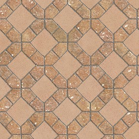 Textures   -   ARCHITECTURE   -   PAVING OUTDOOR   -   Terracotta   -  Blocks mixed - Paving cotto mixed size texture seamless 06614