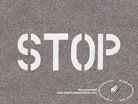 Textures   -   ARCHITECTURE   -   ROADS   -  Roads Markings - Road markings stop sign texture seamless 18784