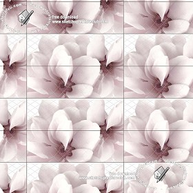 Textures   -   ARCHITECTURE   -   TILES INTERIOR   -   Ornate tiles   -   Floral tiles  - Ceramic floral tiles texture seamless 19211 (seamless)