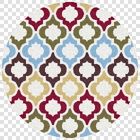 Textures   -   MATERIALS   -   RUGS   -   Round rugs  - Patterned round rug texture 20001