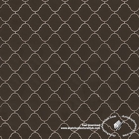 Textures   -   ARCHITECTURE   -   TILES INTERIOR   -   Ornate tiles   -   Geometric patterns  - Arabescque mosaic tile texture seamless 18909 (seamless)