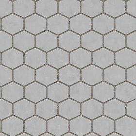 Textures   -   ARCHITECTURE   -   PAVING OUTDOOR   -  Hexagonal - Concrete paving outdoor hexagonal texture seamless 06032