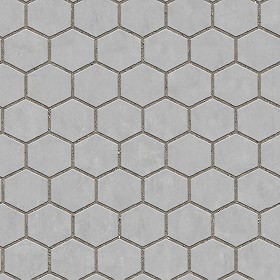 Textures   -   ARCHITECTURE   -   PAVING OUTDOOR   -   Hexagonal  - Concrete paving outdoor hexagonal texture seamless 06032 (seamless)