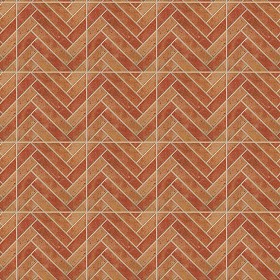 Textures   -   ARCHITECTURE   -   PAVING OUTDOOR   -   Terracotta   -   Herringbone  - Cotto paving herringbone outdoor texture seamless 06776 (seamless)