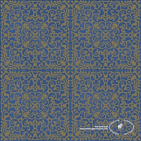 Textures   -   ARCHITECTURE   -   TILES INTERIOR   -   Ornate tiles   -  Mixed patterns - Ceramic ornate tile texture seamless 20279