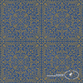 Textures   -   ARCHITECTURE   -   TILES INTERIOR   -   Ornate tiles   -   Mixed patterns  - Ceramic ornate tile texture seamless 20279 (seamless)