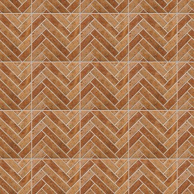 Textures   -   ARCHITECTURE   -   PAVING OUTDOOR   -   Terracotta   -  Herringbone - Cotto paving herringbone outdoor texture seamless 06777