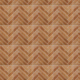 Textures   -   ARCHITECTURE   -   PAVING OUTDOOR   -   Terracotta   -   Herringbone  - Cotto paving herringbone outdoor texture seamless 06777 (seamless)