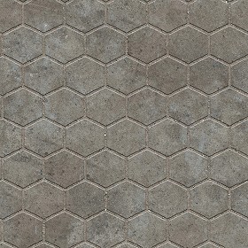 Textures   -   ARCHITECTURE   -   PAVING OUTDOOR   -  Hexagonal - Dirty stone paving outdoor hexagonal texture seamless 06034