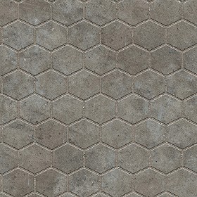 Textures   -   ARCHITECTURE   -   PAVING OUTDOOR   -   Hexagonal  - Dirty stone paving outdoor hexagonal texture seamless 06034 (seamless)