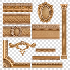 Textures   -   ARCHITECTURE   -   TILES INTERIOR   -  Coordinated themes - Gold boiserie 13946