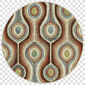 Textures   -   MATERIALS   -   RUGS   -  Round rugs - Vintage patterned round rug texture 20004