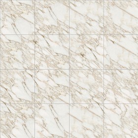 Textures   -   ARCHITECTURE   -   TILES INTERIOR   -   Marble tiles   -   White  - Calacatta gold white marble floor tile texture seamless 14855 (seamless)