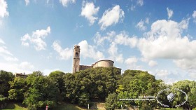 Textures   -   BACKGROUNDS &amp; LANDSCAPES   -  CITY &amp; TOWNS - Brescia italy castle landscape texture 18063