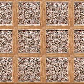 Textures   -   ARCHITECTURE   -   WOOD   -  Wood panels - Old wood ceiling tiles panels texture seamless 04613