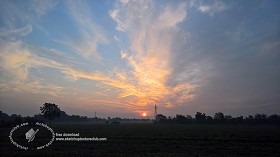 Textures   -   BACKGROUNDS &amp; LANDSCAPES   -  SUNRISES &amp; SUNSETS - Sunrise with countryside background 18537