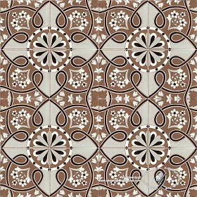 Textures   -   ARCHITECTURE   -   TILES INTERIOR   -   Ornate tiles   -  Mixed patterns - Ceramic ornate tile texture seamless 20284