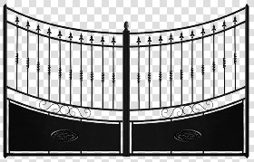Textures   -   ARCHITECTURE   -   BUILDINGS   -   Gates  - Cut out iron black entrance gate texture 18622