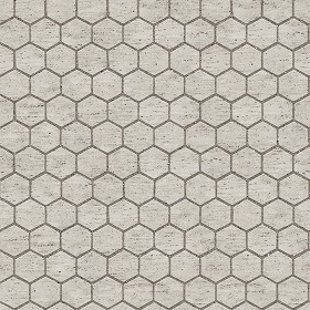 Textures   -   ARCHITECTURE   -   PAVING OUTDOOR   -   Hexagonal  - Travertine paving outdoor hexagonal texture seamless 06038 (seamless)