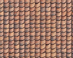 Textures   -   ARCHITECTURE   -   ROOFINGS   -   Clay roofs  - Dirty clay roofing texture seamless 03397 (seamless)