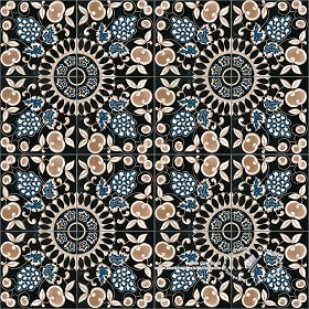 Textures   -   ARCHITECTURE   -   TILES INTERIOR   -   Ornate tiles   -  Mixed patterns - Ceramic ornate tile texture seamless 20286