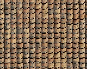 Textures   -   ARCHITECTURE   -   ROOFINGS   -   Clay roofs  - Dirty clay roofing texture seamless 03398 (seamless)