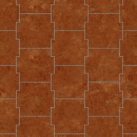 Textures   -   ARCHITECTURE   -   PAVING OUTDOOR   -   Terracotta   -  Blocks mixed - Paving cotto mixed size texture seamless 06625