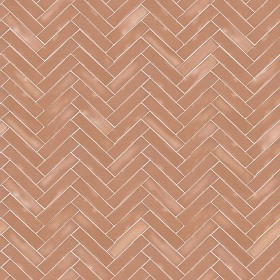 Textures   -   ARCHITECTURE   -   TILES INTERIOR   -  Terracotta tiles - Terracotta herringbone tile texture seamless 16067