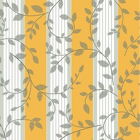 Textures   -   MATERIALS   -   WALLPAPER   -   Striped   -   Yellow  - Green leaves yellow striped wallpaper texture seamless 12013 (seamless)