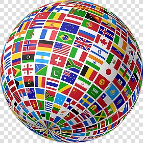 Textures   -   ARCHITECTURE   -   DECORATIVE PANELS   -   World maps   -   Various maps  - World whit flags 17115