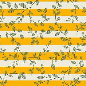 Textures   -   MATERIALS   -   WALLPAPER   -   Striped   -   Yellow  - Green leaves yellow striped wallpaper texture seamless 12014 (seamless)