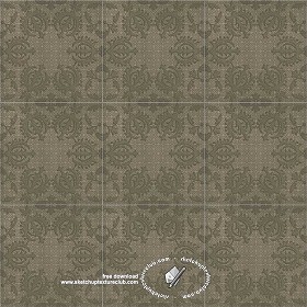 Textures   -   ARCHITECTURE   -   TILES INTERIOR   -   Ornate tiles   -  Mixed patterns - Ceramic ornate tile texture seamless 20312